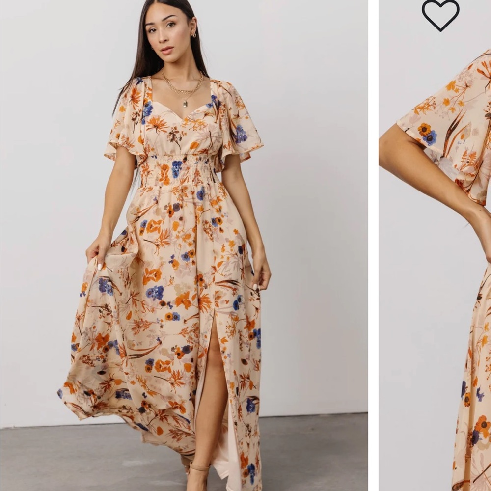 April Sweetheart Maxi Dress- Autumn Bouquet